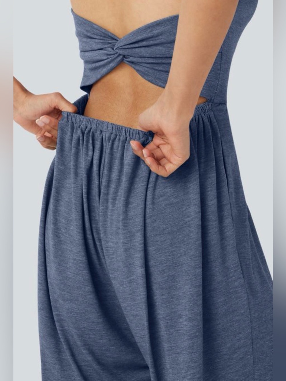 Halara U Neck Harem Casual Jumpsuit with Pockets-Easy Peezy Edition - Picture 3 of 9